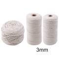 Manufacturers Export 3mm Natural Twist Cotton Macrame Cord Rope